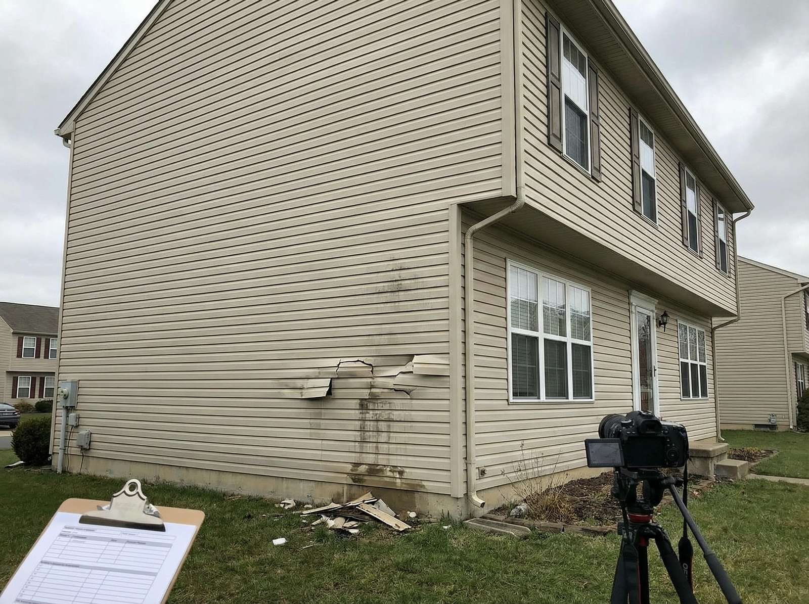 Siding Repair Before